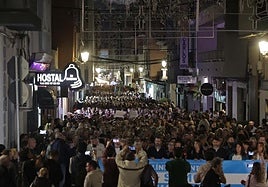 The march in La Línea.