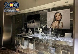 One of the looted shops.