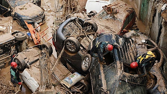 Army of volunteers joins thousands of military personnel and emergency services working at site of 'Dana' disaster in Valencia