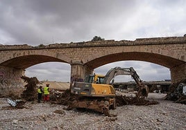 Work to clean up the damage caused by the Dana in Valencia.