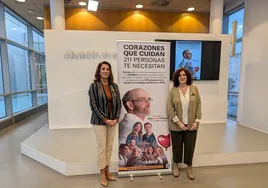 Antonia Ledesma Sánchez and María Luisa Martín Roselló at the launch in Malaga.