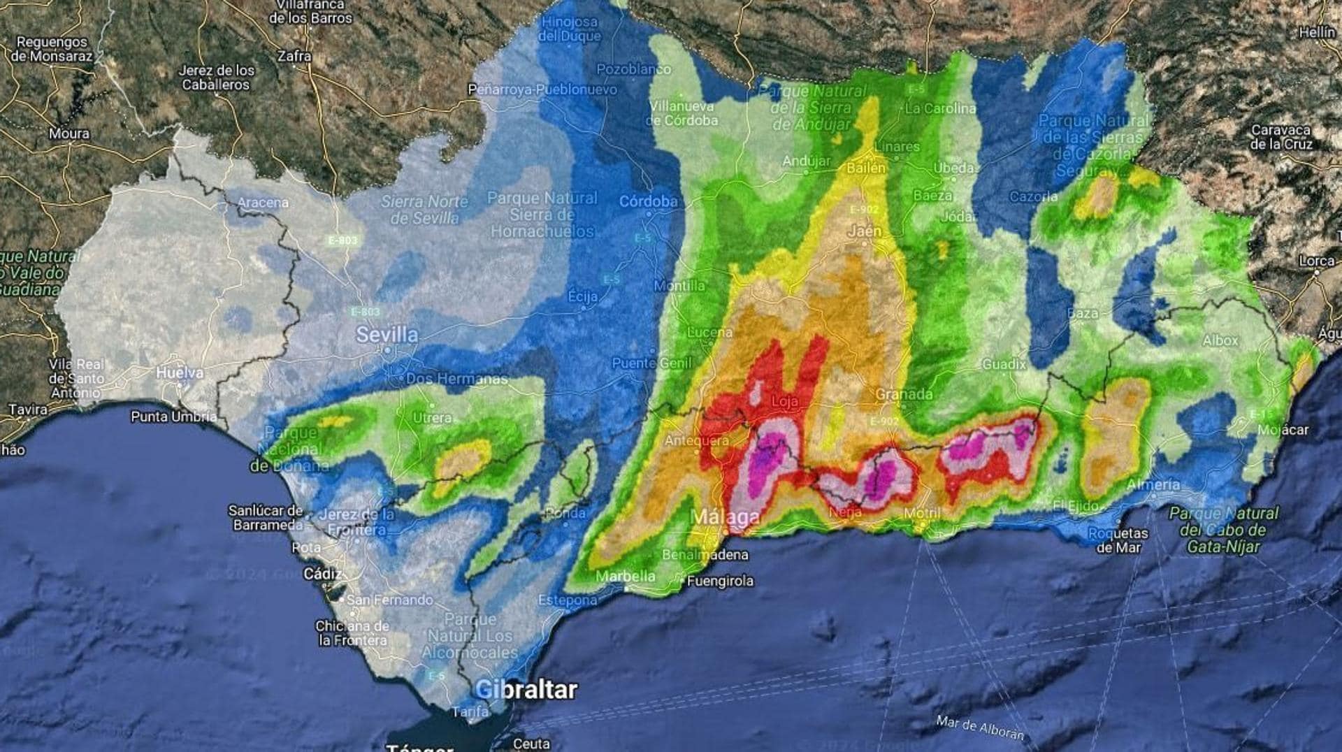 Aemet updates its forecast for Wednesday: these are the areas of Malaga province where the heaviest rain is likely to fall | Sur in English