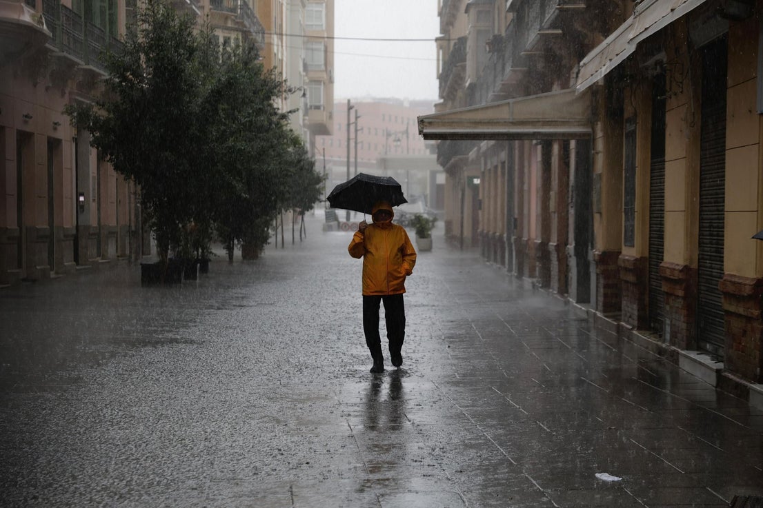The latest 'Dana' storm sweeps through Malaga and these are the scenes it is leaving in its wake