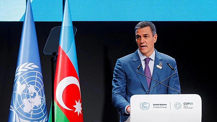 Spain's PM Pedro Sánchez at COP29: 'Climate change kills and it has done so in Valencia'