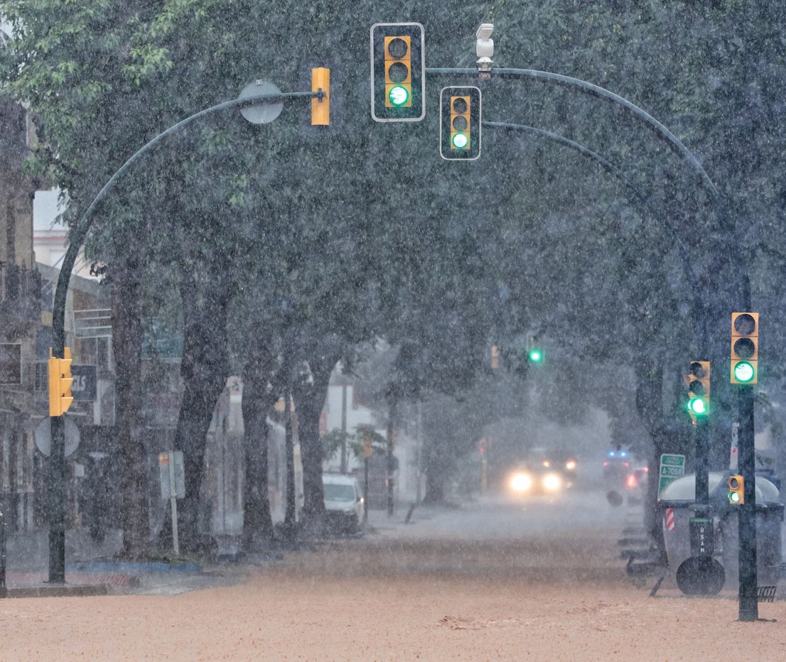 The latest 'Dana' storm sweeps through Malaga and these are the scenes it is leaving in its wake