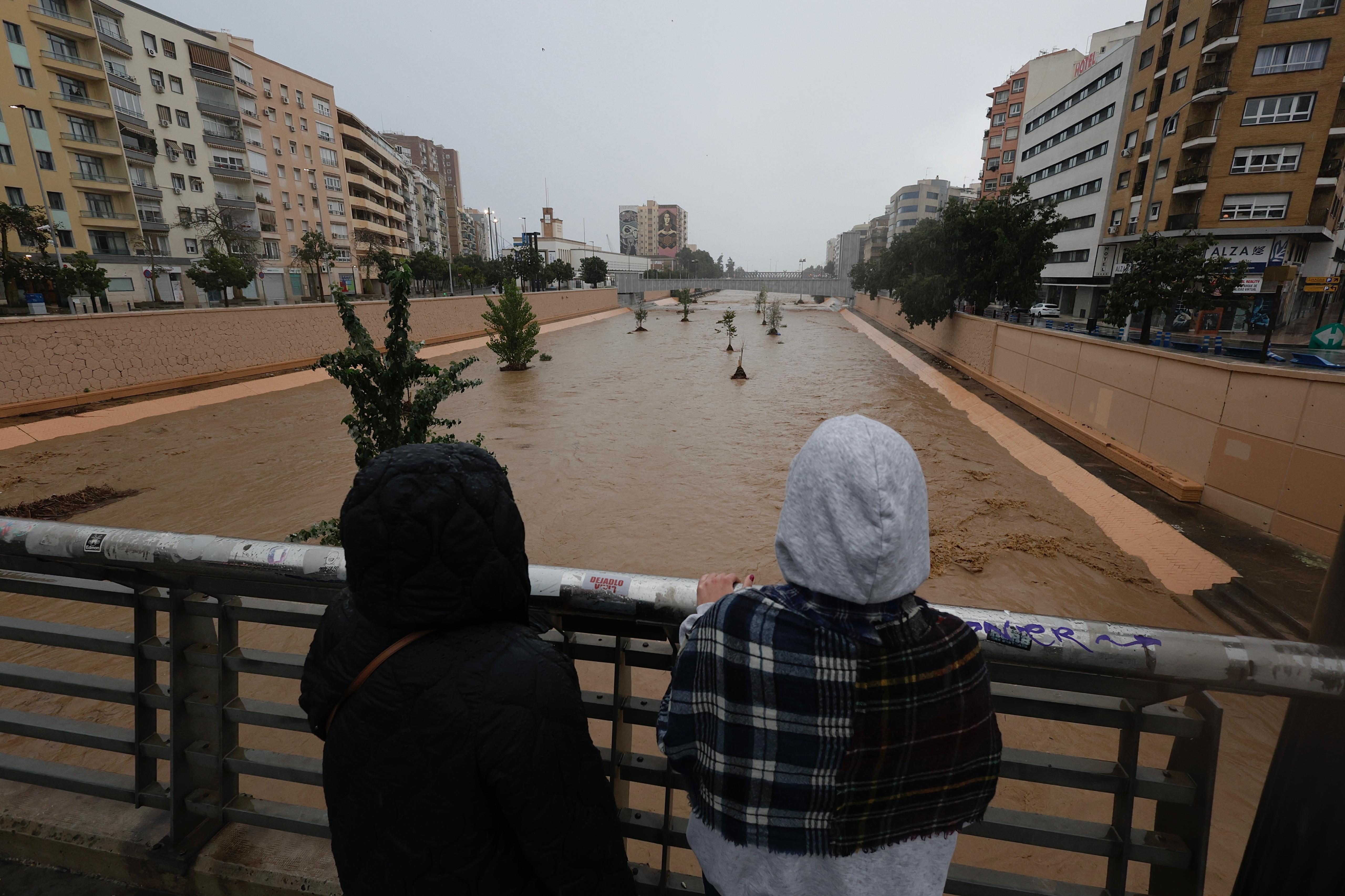 The latest 'Dana' storm sweeps through Malaga and these are the scenes it is leaving in its wake