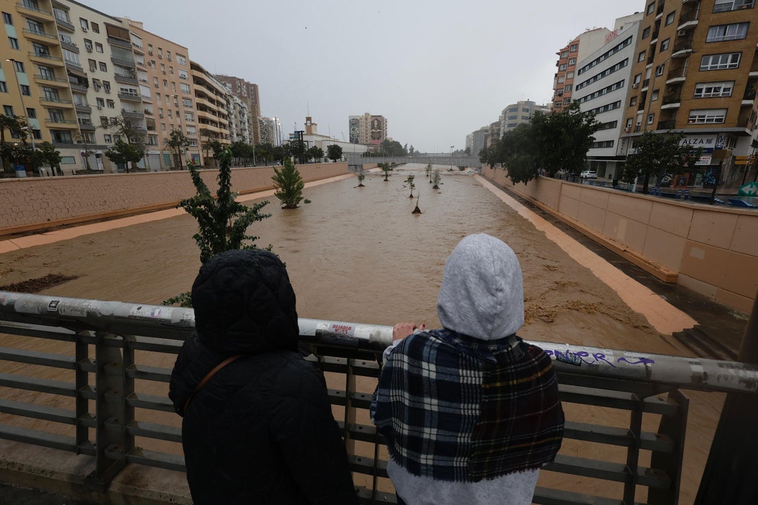 The latest 'Dana' storm sweeps through Malaga and these are the scenes it is leaving in its wake