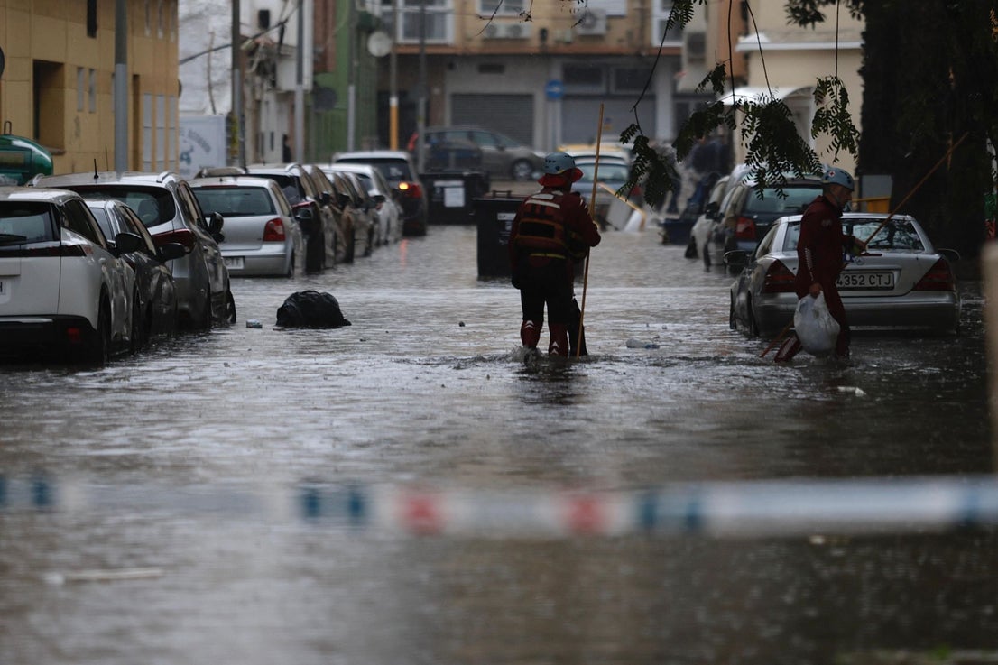 The latest 'Dana' storm sweeps through Malaga and these are the scenes it is leaving in its wake