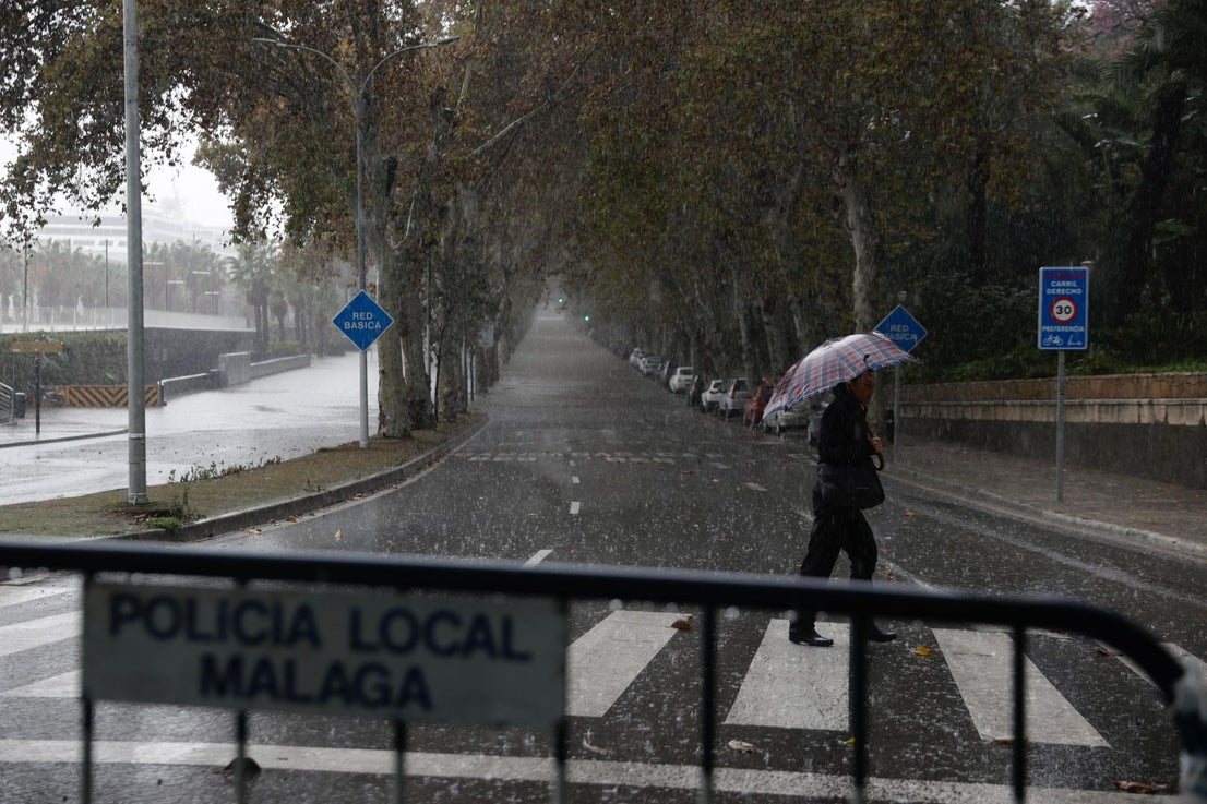 The latest 'Dana' storm sweeps through Malaga and these are the scenes it is leaving in its wake