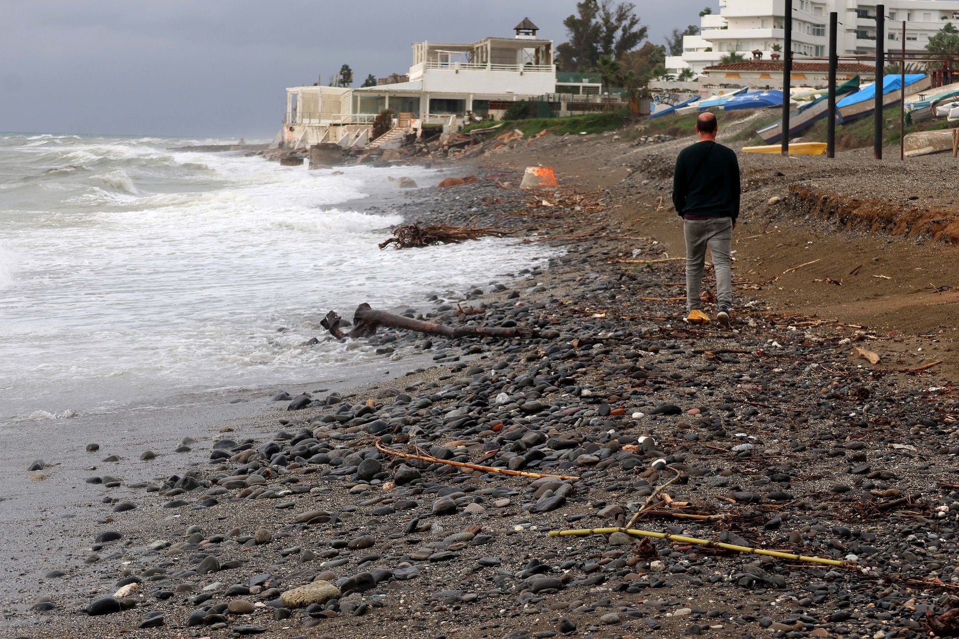 Playas de San Pedro tras las fuertes lluvias.