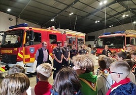 The Scouts at Mijas fire station.