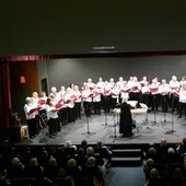 The choir during a fundraising concert earlier this year.