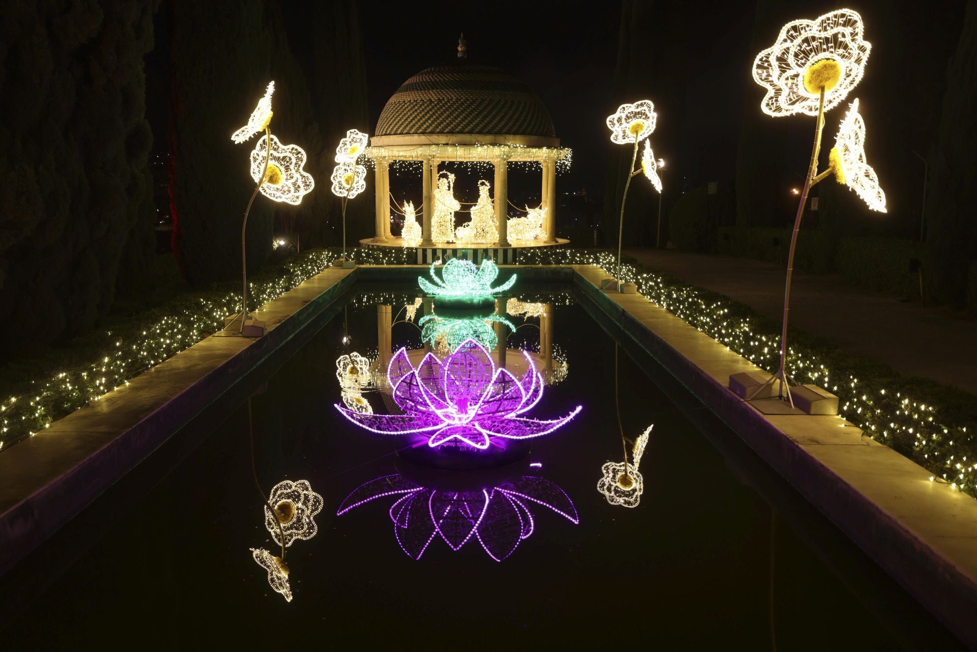 Christmas lights at La Concepción in Malaga