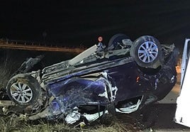 The state of the vehicle after the crash.