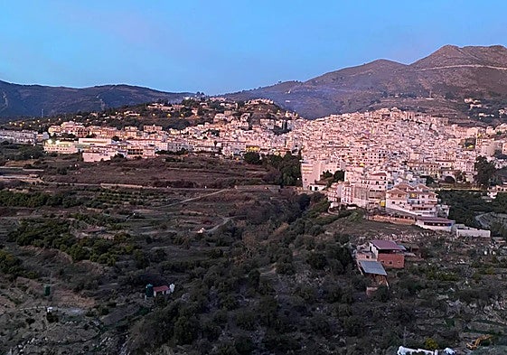 Panoramic view of Cómpeta