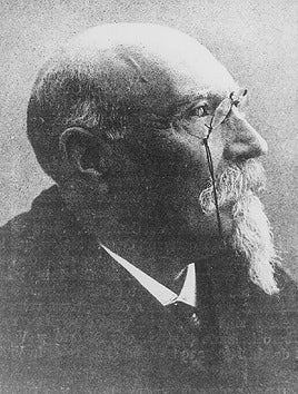 A photo of a portrait of José Echegaray y Eizaguirre.