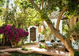 View of the gardens of the five-star Gran Lujo Marbella Club.