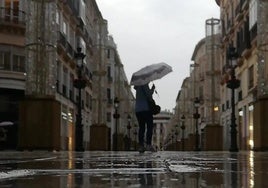 File image of a deserted Calle Larios in Malaga city centre.