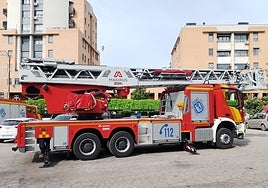 Photo of a similar firefighting vehicle in Madrid, although the one in Malaga will have new features.