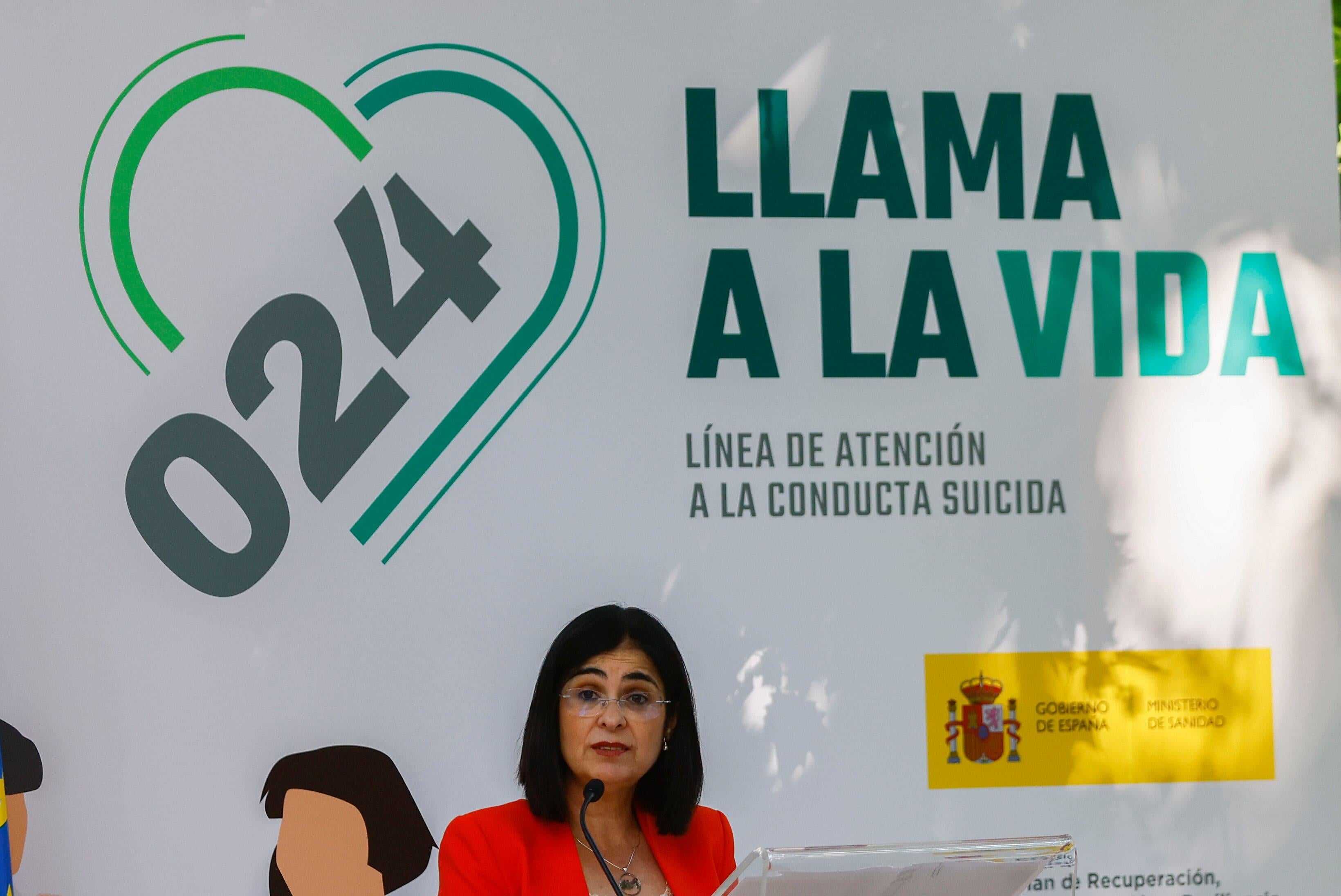 Flashback to the launch of the 024 telephone number in 2022, the 24-hour suicide hotline in Spain.