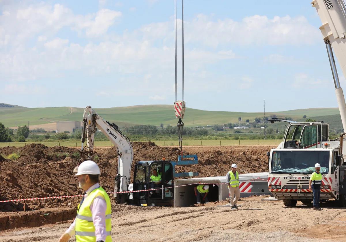 File image of workers on a site at La Rinconada in Cordoba.