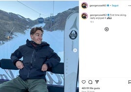 George Russell enjoys Granada's Sierra Nevada ski resort.