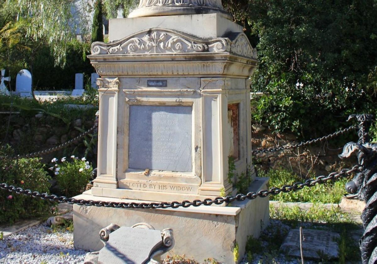 The funerary monument erected in honour of William Mark.