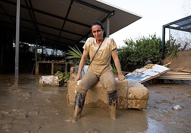 One of the victims of flooding in the Guadalhorce valley.