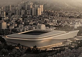 An image of the projected new La Rosaleda stadium.