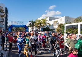 The runners set off on the three-kilometre fun run.