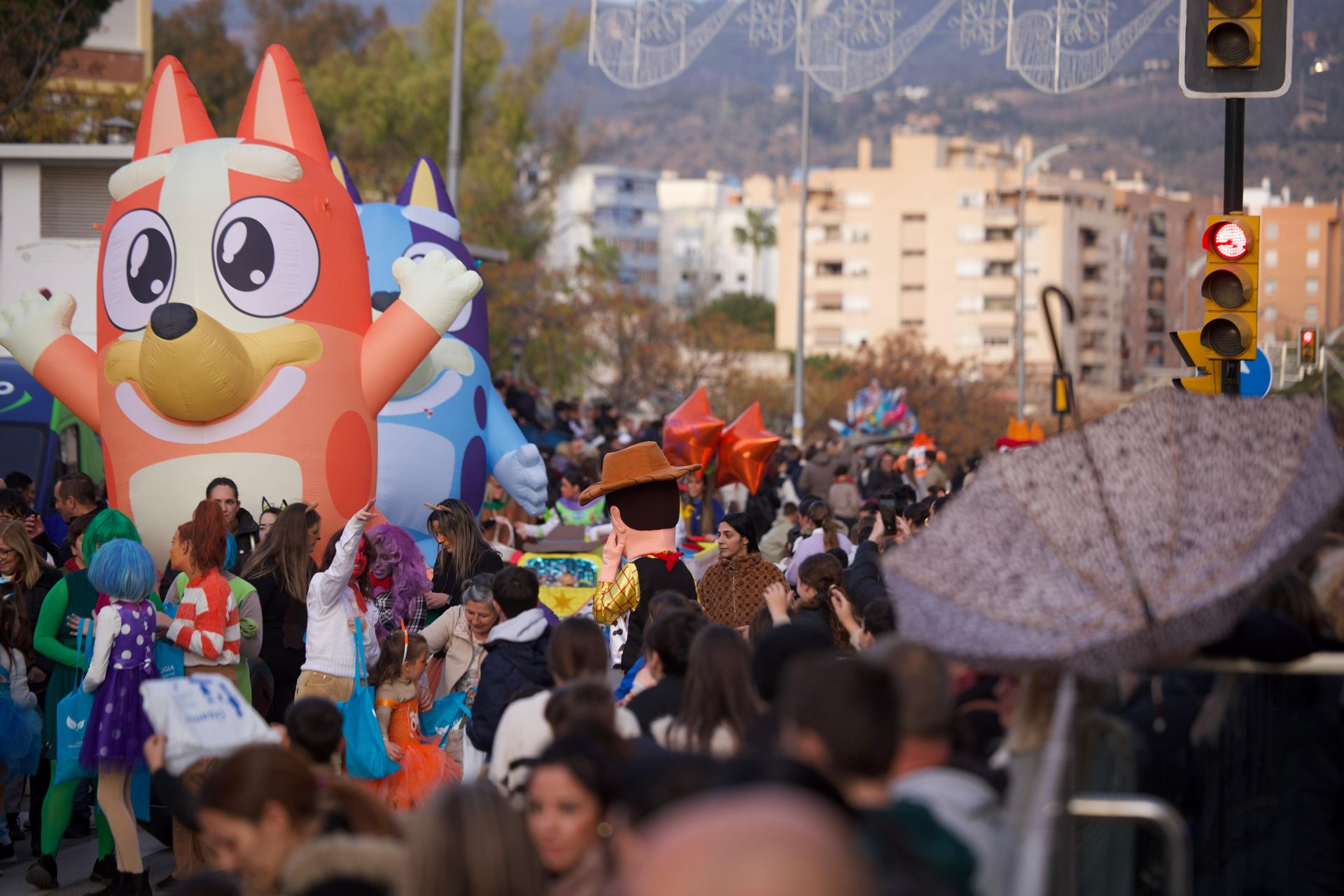 Cabalgata en la barriada malagueña de Miraflores.