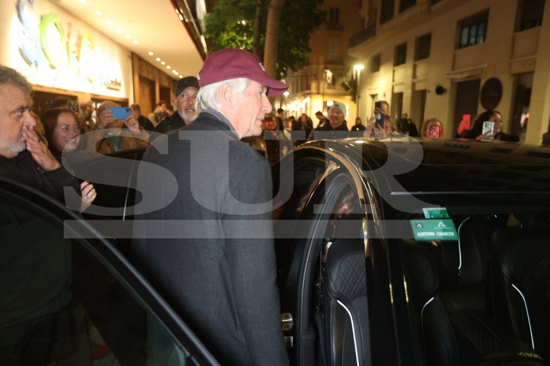 Hollywood star Richard Gere in Malaga to see Antonio Banderas' production of Gypsy