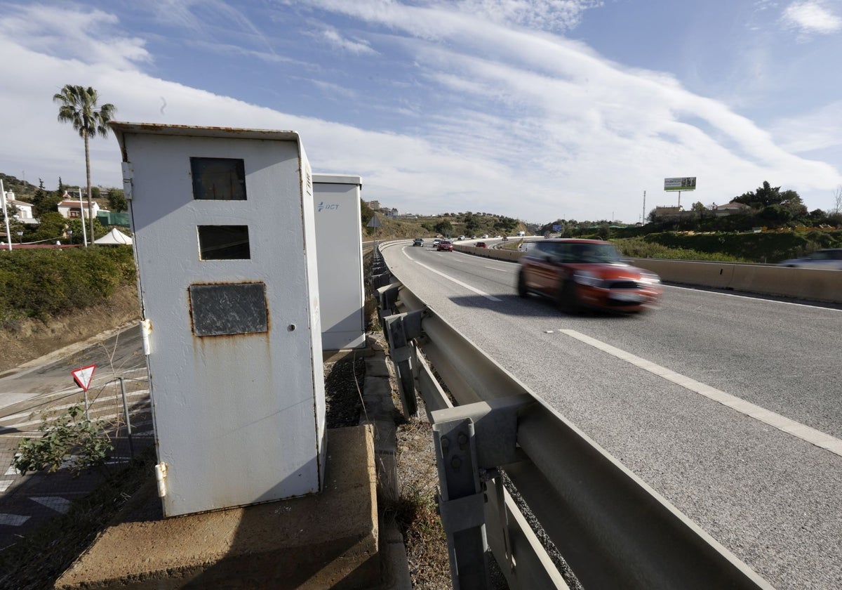 Radar on the Rincón bypass, the second most heavily fined in Spain.