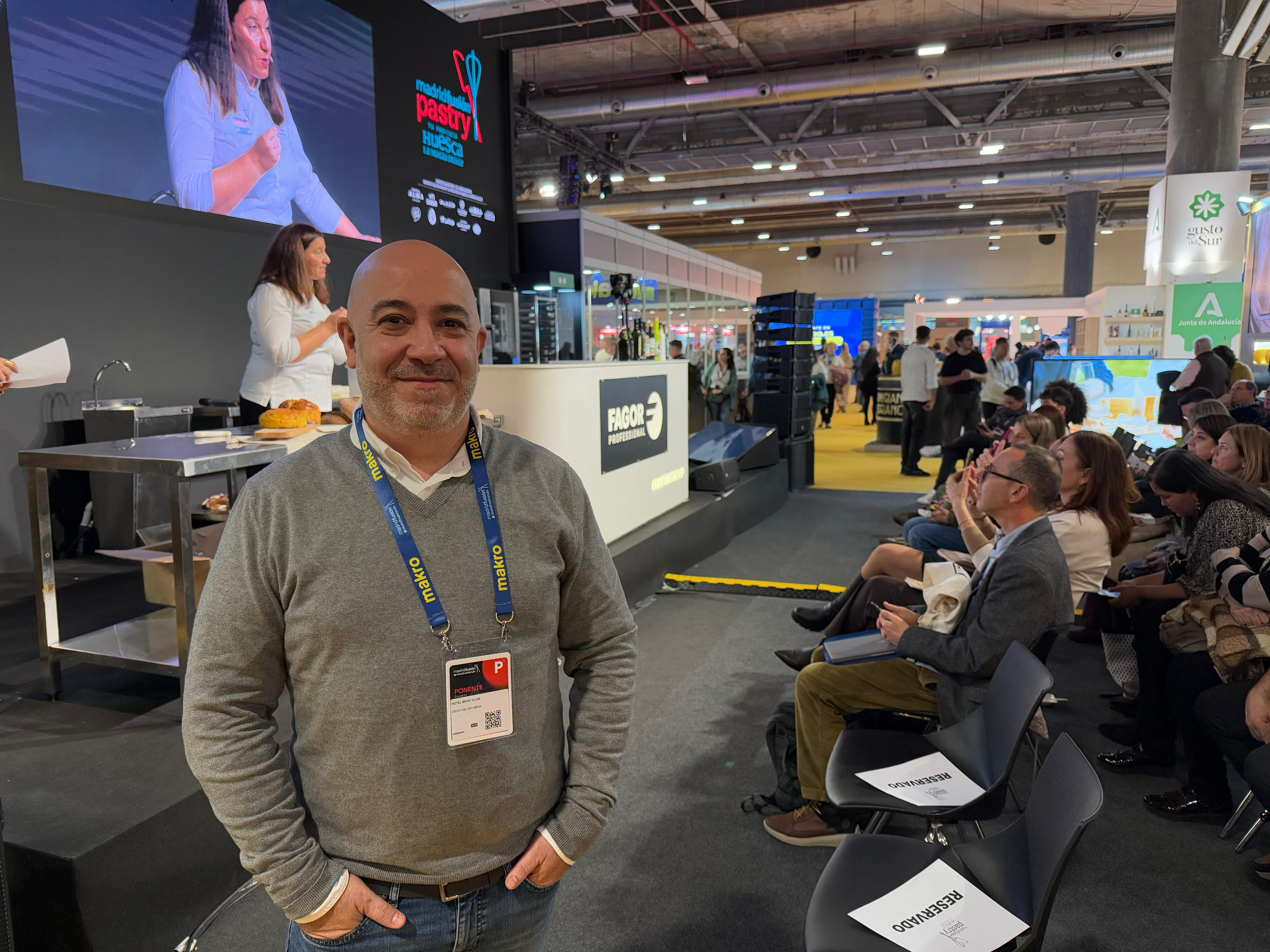 Chef Diego del Río, after receiving the award.