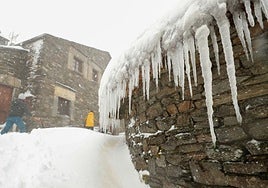 Snow in Lugo province, Galicia, on Tuesday this week.