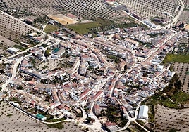 Aerial image of Santiago de Calatrava.