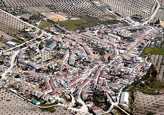 Aerial image of Santiago de Calatrava.