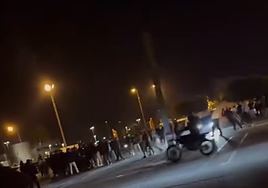 Biker rushed to hospital after being hit by car at illegal rally in Malaga