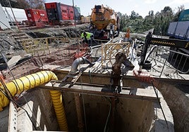 Recent photo of the latest work showing the size of the Perales 3 well on the Santa Teresa industrial estate.