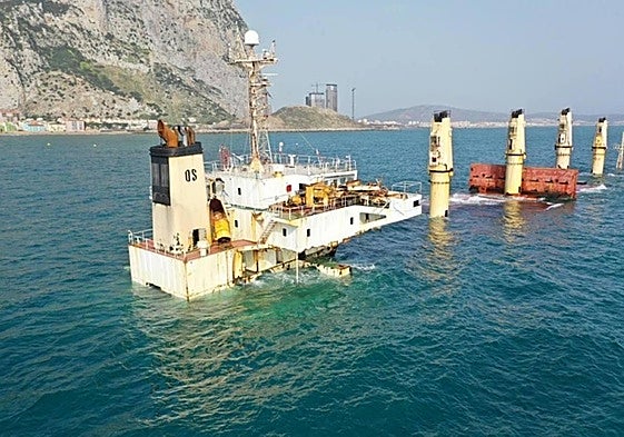 The ship was beached off Catalan Bay during the summer of 2022.
