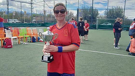 The British woman who plays walking football for Spain