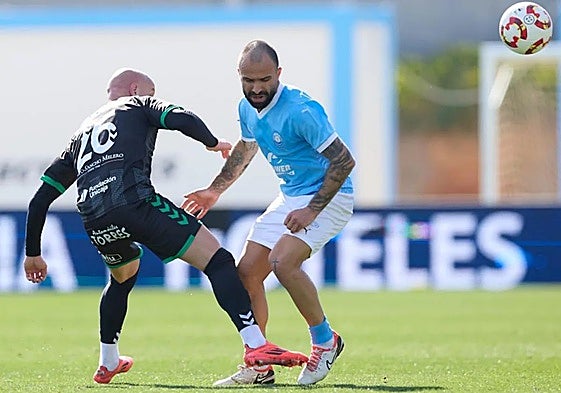 Ex-Malaga full-back Javi Jiménez, now playing for Ibiza.