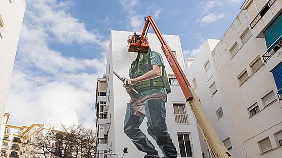Restoration of one of the largest murals in Spain gets under way on the Costa del Sol