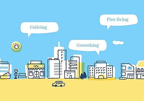 Live in a 'coliving', work in a 'coworking' and do 'nesting' on the weekends: new trends or precarious living?