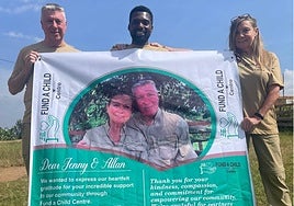 Alan and Jenny Boardman during their recent visit to Uganda.