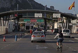 Archive photo of Gibraltar border control.