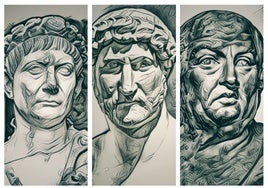 Trajan, Hadrian and Seneca.