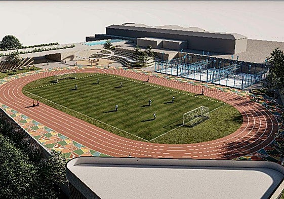 Computer image of the future sports facilities.