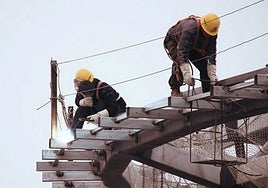 File image of construction workers.