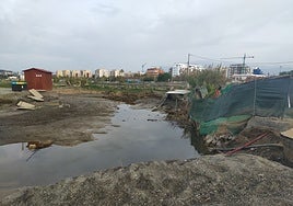 Damage caused to the road and entrance to the dog beach in November 2024